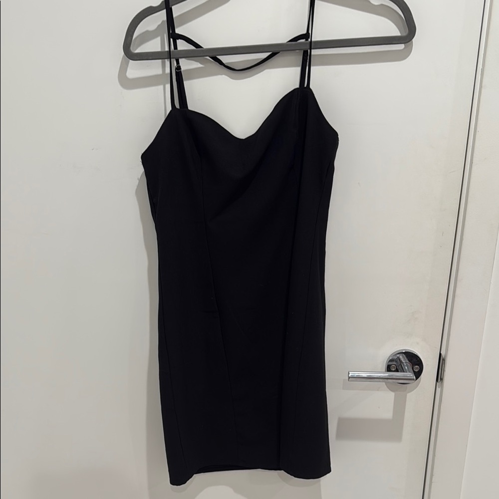Abercrombie & Fitch Black Spaghetti Strap Sheath Dress